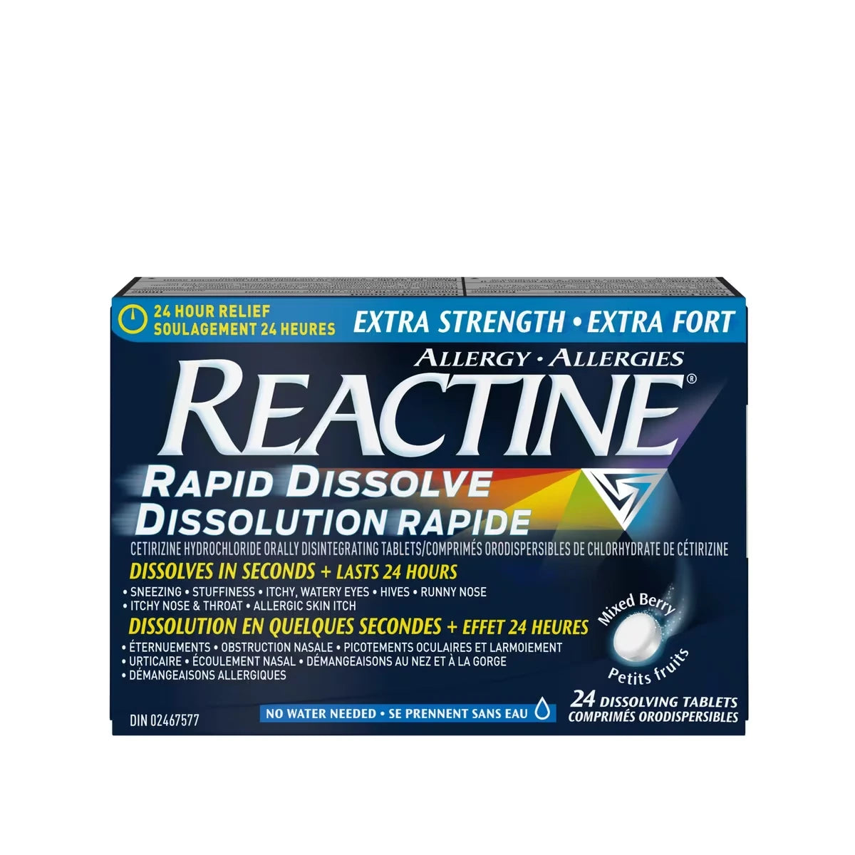 Extra fort, Dissolution rapide, Soulagement 24 h
