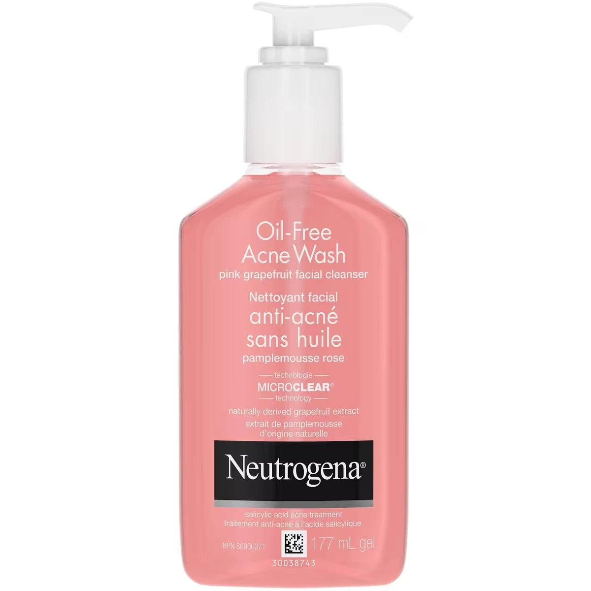 Nettoyant facial anti-acné sans huile Pamplemousse rose