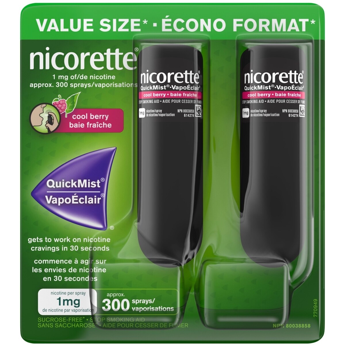 Nicorette Vapoéclair Baie, 1 Mg (Aide De Renoncement Au Tabac)