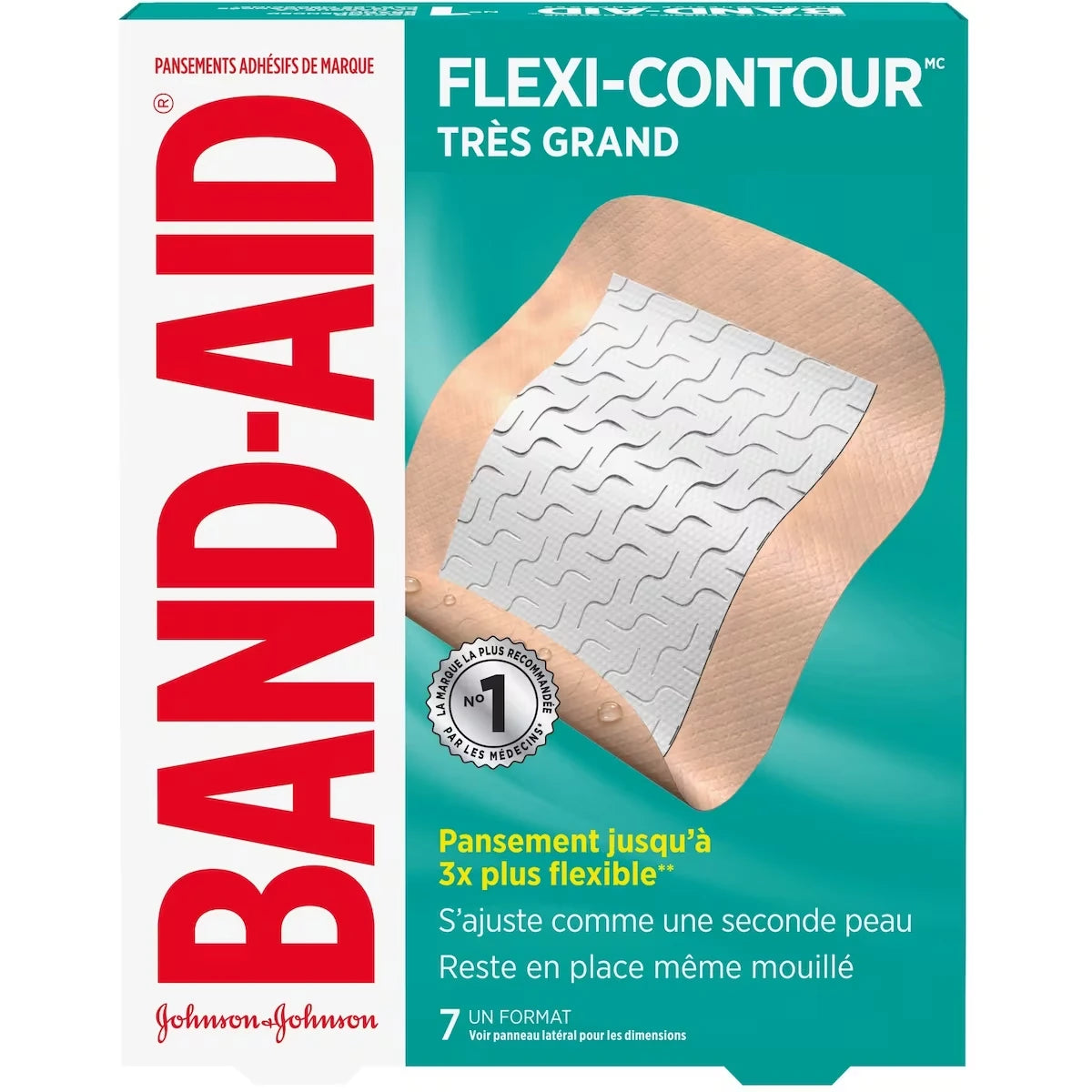 Pansements Flexi-contour, très grands,  7 ea
