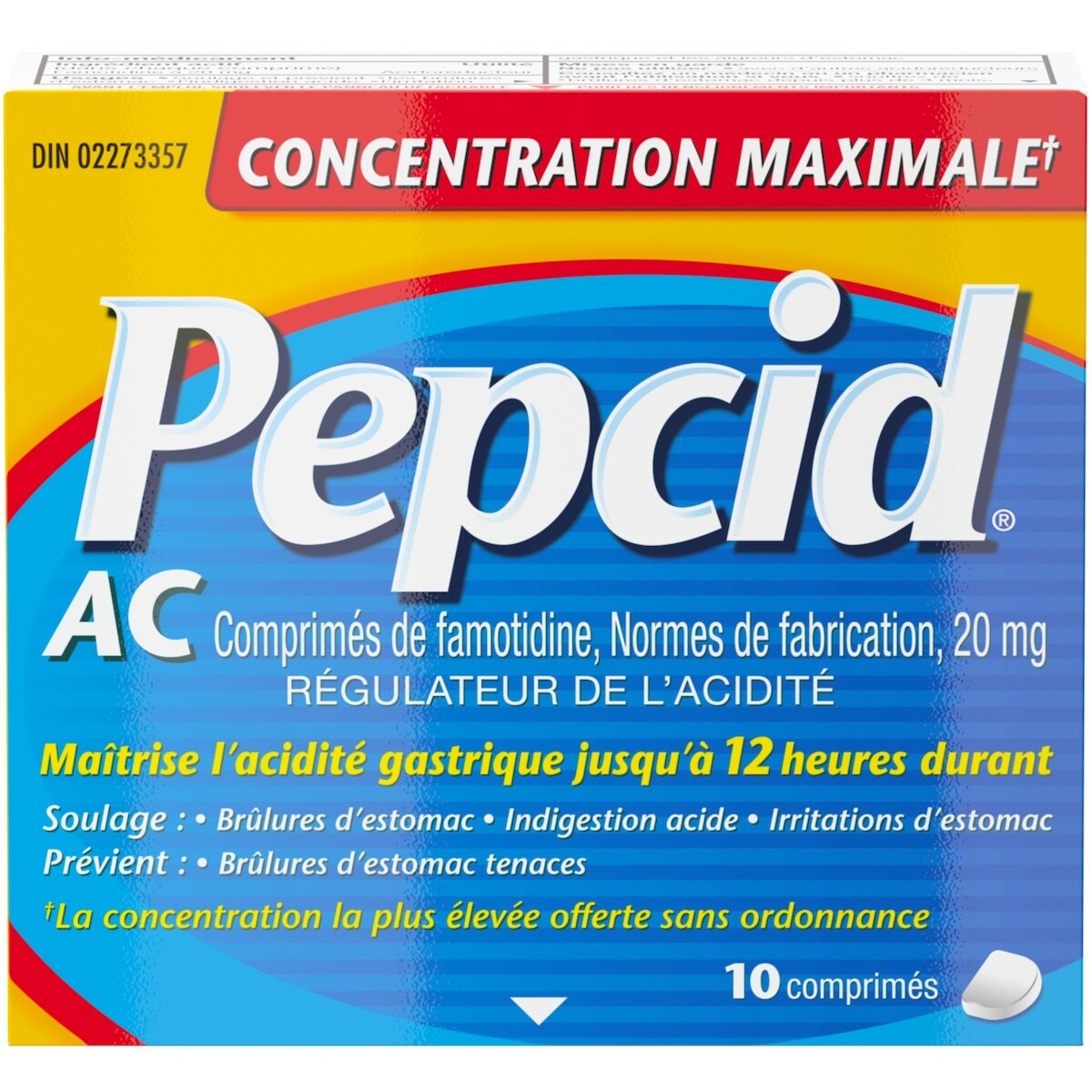 AC Concentration Maximale qui Agit Toute La Journée Contre L'indigestion Acide