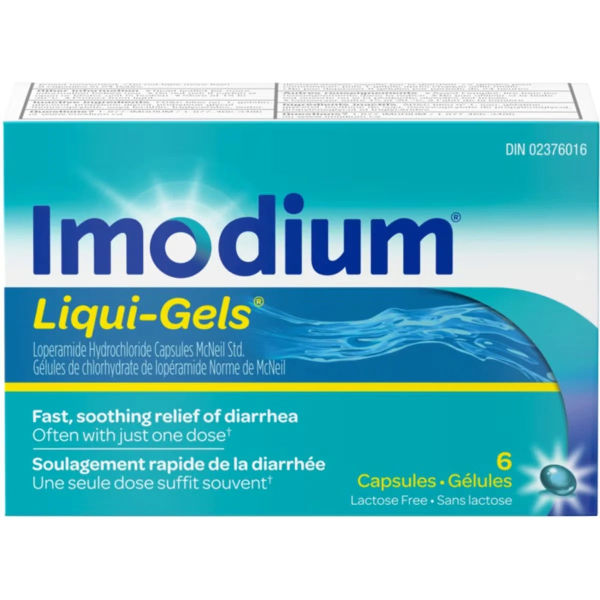 IMODIUM® LIQUI-GELS®, 6 gélules