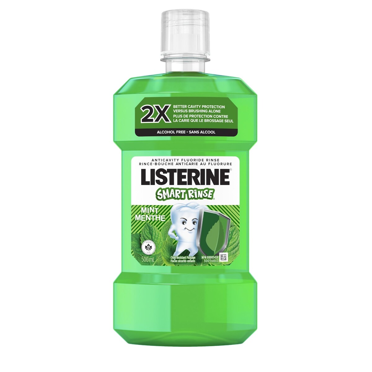 Smart Rinse Menthe, rince-bouche pour enfants , sans alcool, 500 ml