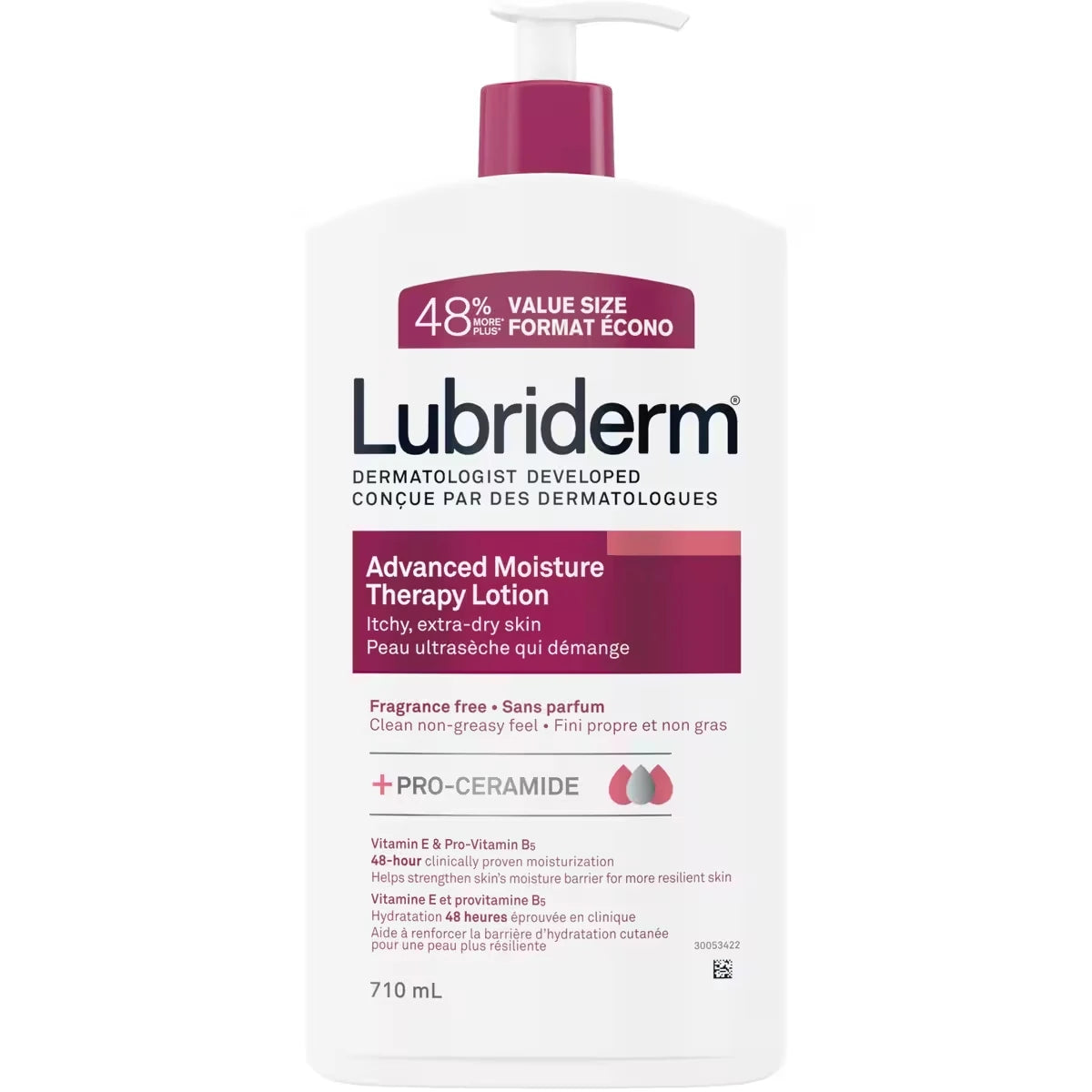 Advanced Moisture Therapy Lotion, Vitamin E, Pro-Vitamin B5, Pro Ceramide, Dry Skin, Fragrance Free
