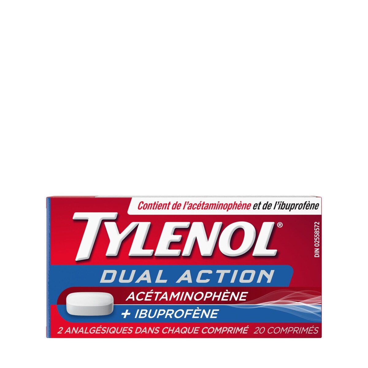 Comprimés antidouleur à double action Tylenol – avec acétaminophène et ibuprofène