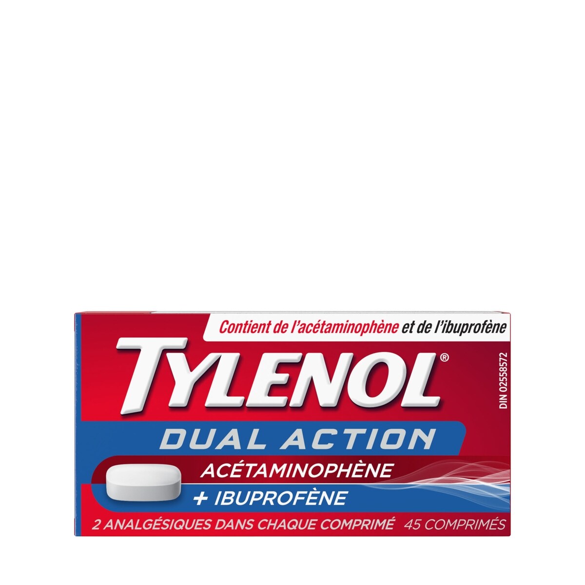 Comprimés antidouleur à double action Tylenol – avec acétaminophène et ibuprofène