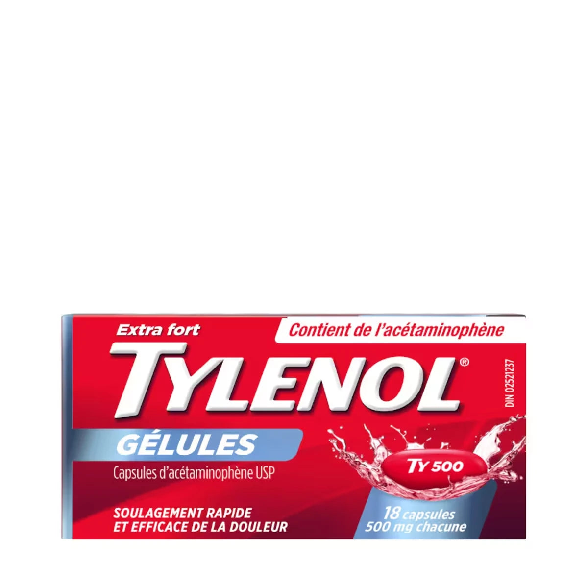 Gélules extra fortes – 500 mg d’acétaminophène