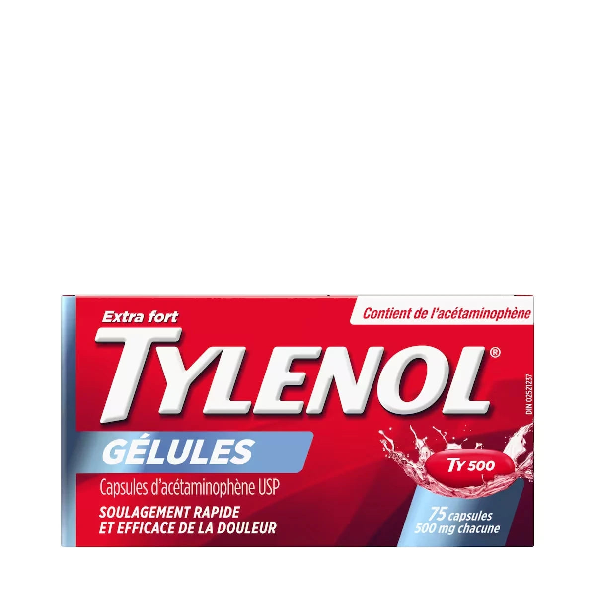 Gélules extra fortes – 500 mg d’acétaminophène