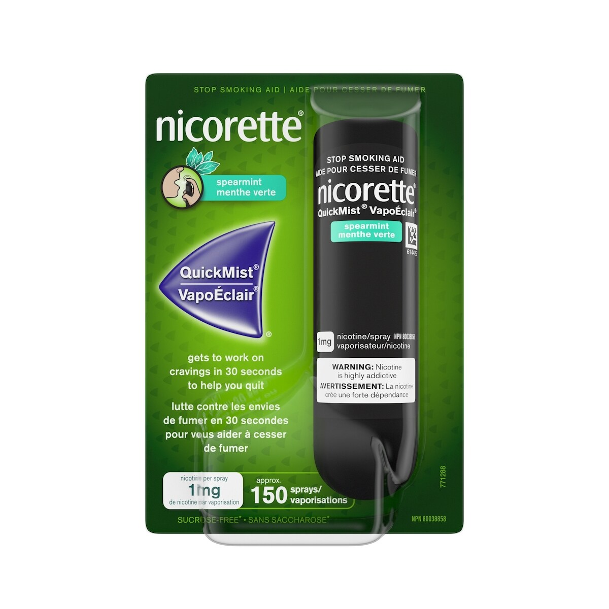 Nicorette Vapoéclair , Aide Pour Cesser De Fumer, Menthe Verte 1 Mg