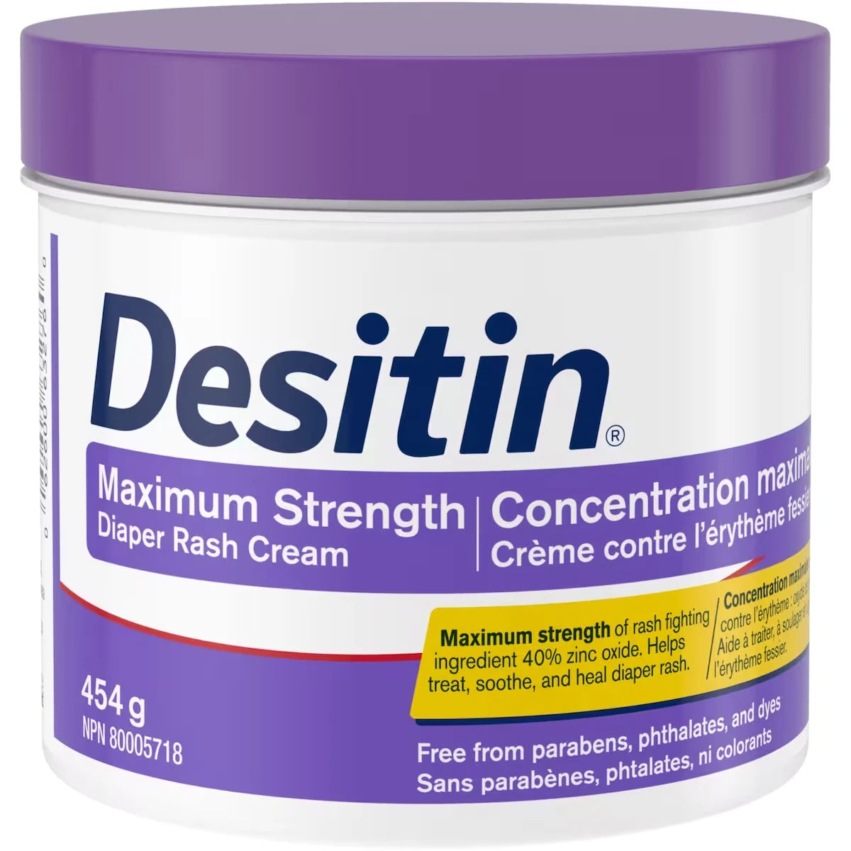 Crème contre l’érythème fessier pour bébés Force maximale, 40 % d’oxyde de zinc