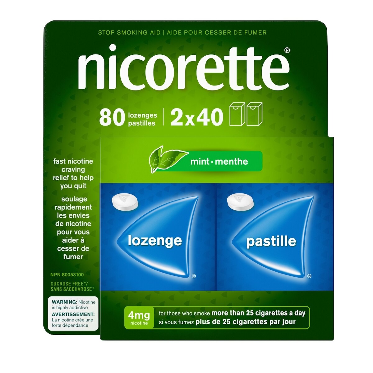 Menthe, 80 pastilles de 4 mg