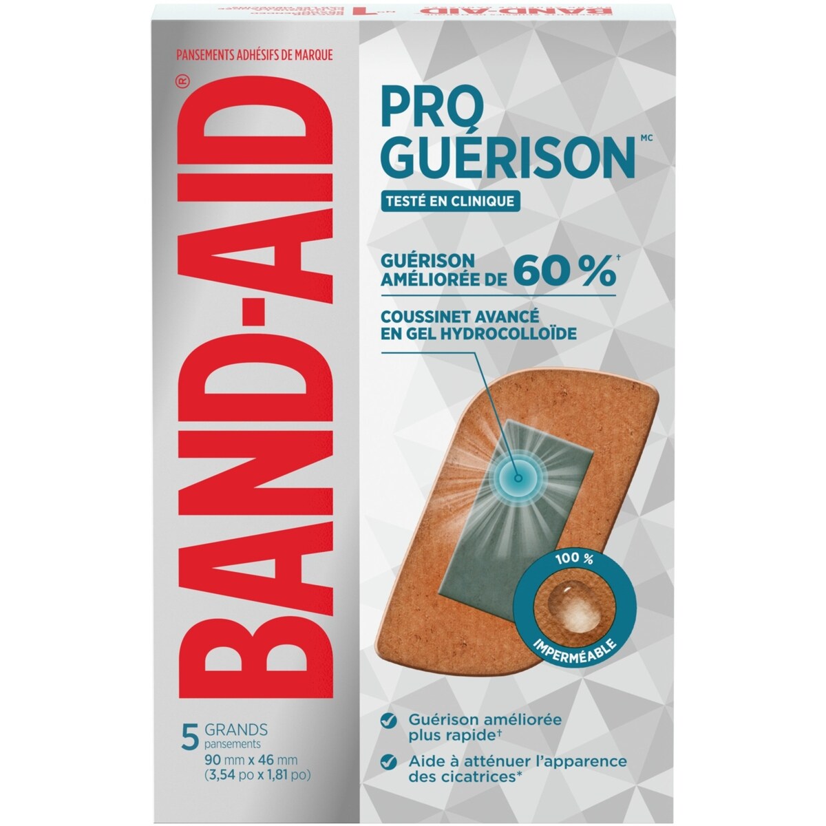 Pansements adhésifs Pro Heal, Grands, Un format
