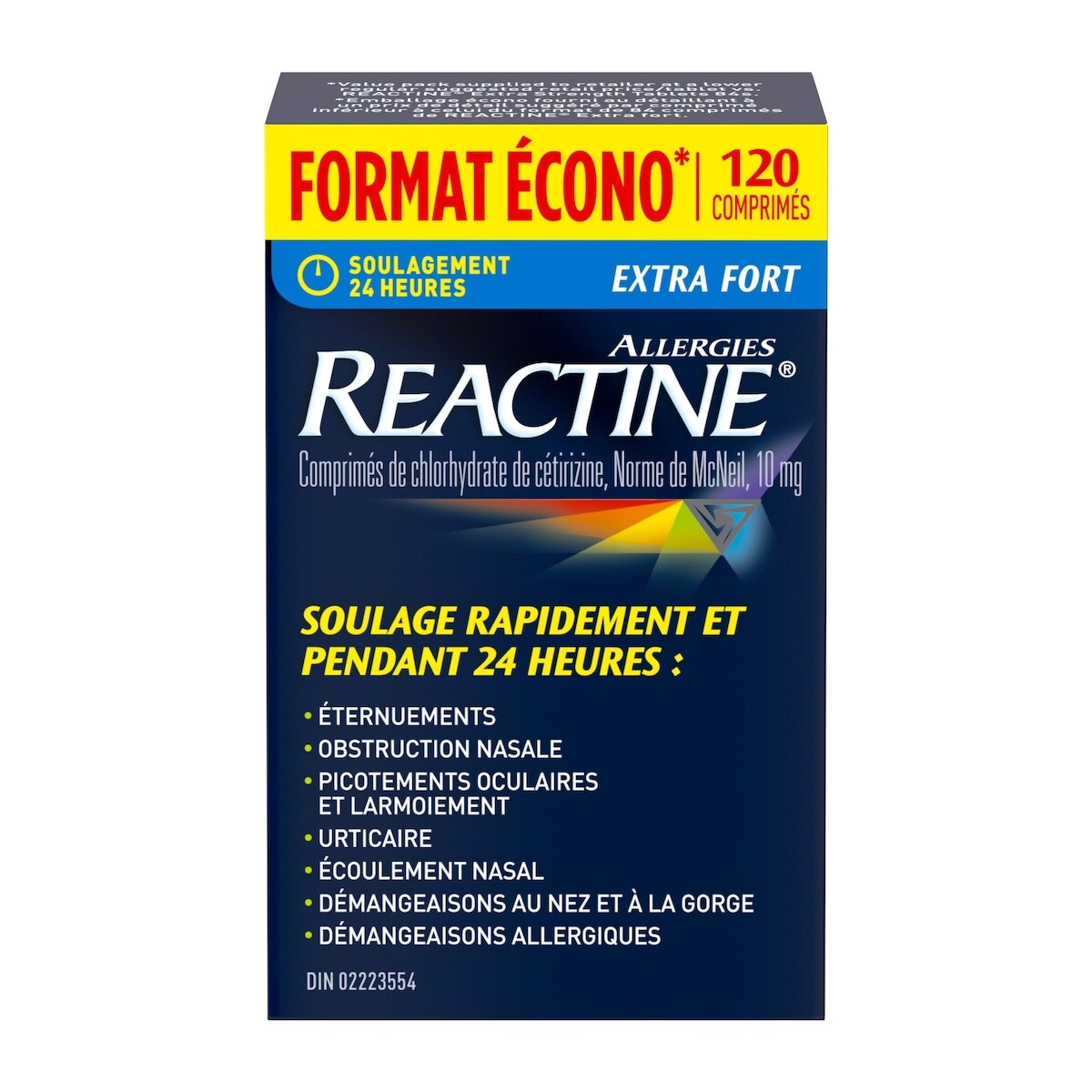 Comprimés antiallergiques Extra fort, soulagement 24 h, 10 mg