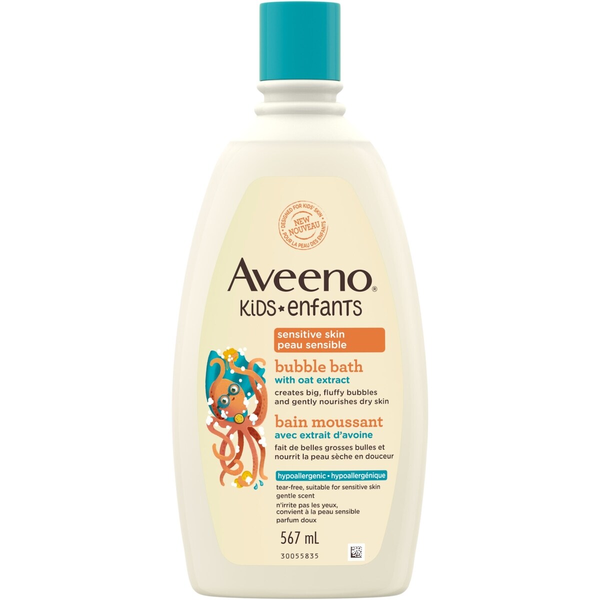 Bain moussant pour enfants, sans colorant