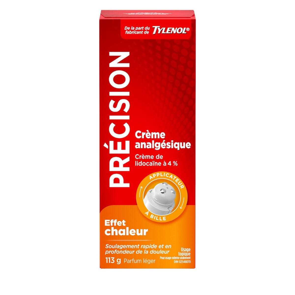 Crème analgésique Precise avec sensation de chaleur