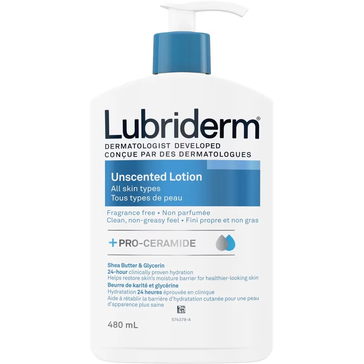 Unscented Lotion, Shea Butter and Glycerin, Dry Skin, Hand, Face Moisturizer, Fragrance Free