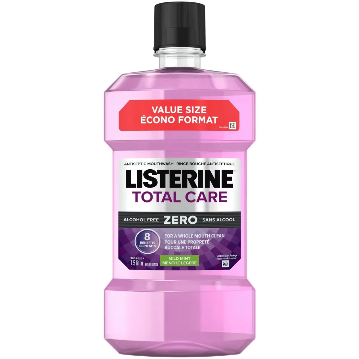 Rince-bouche antiseptique Total Care Zero, sans alcool
