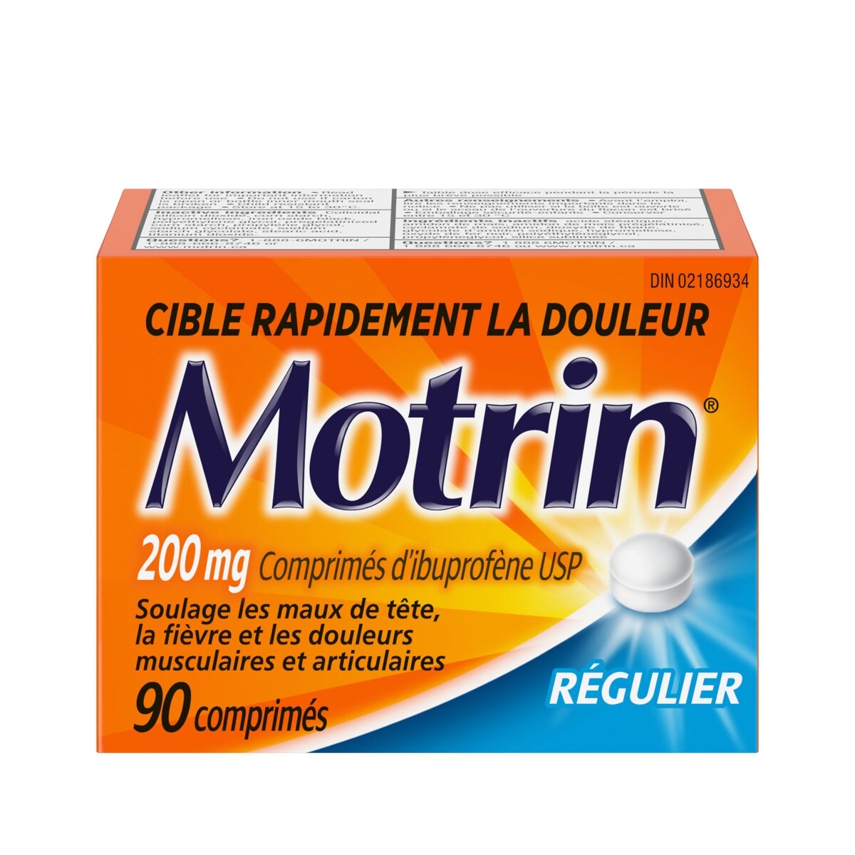 Ibuprofène, analgésique, régulier, 200 mg