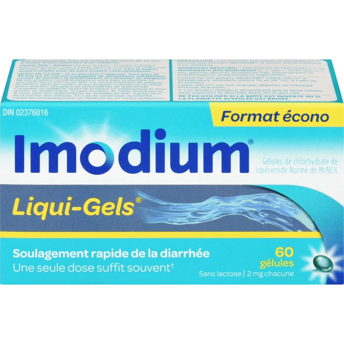Soulagement de la diarrhée, gélules 60 ea