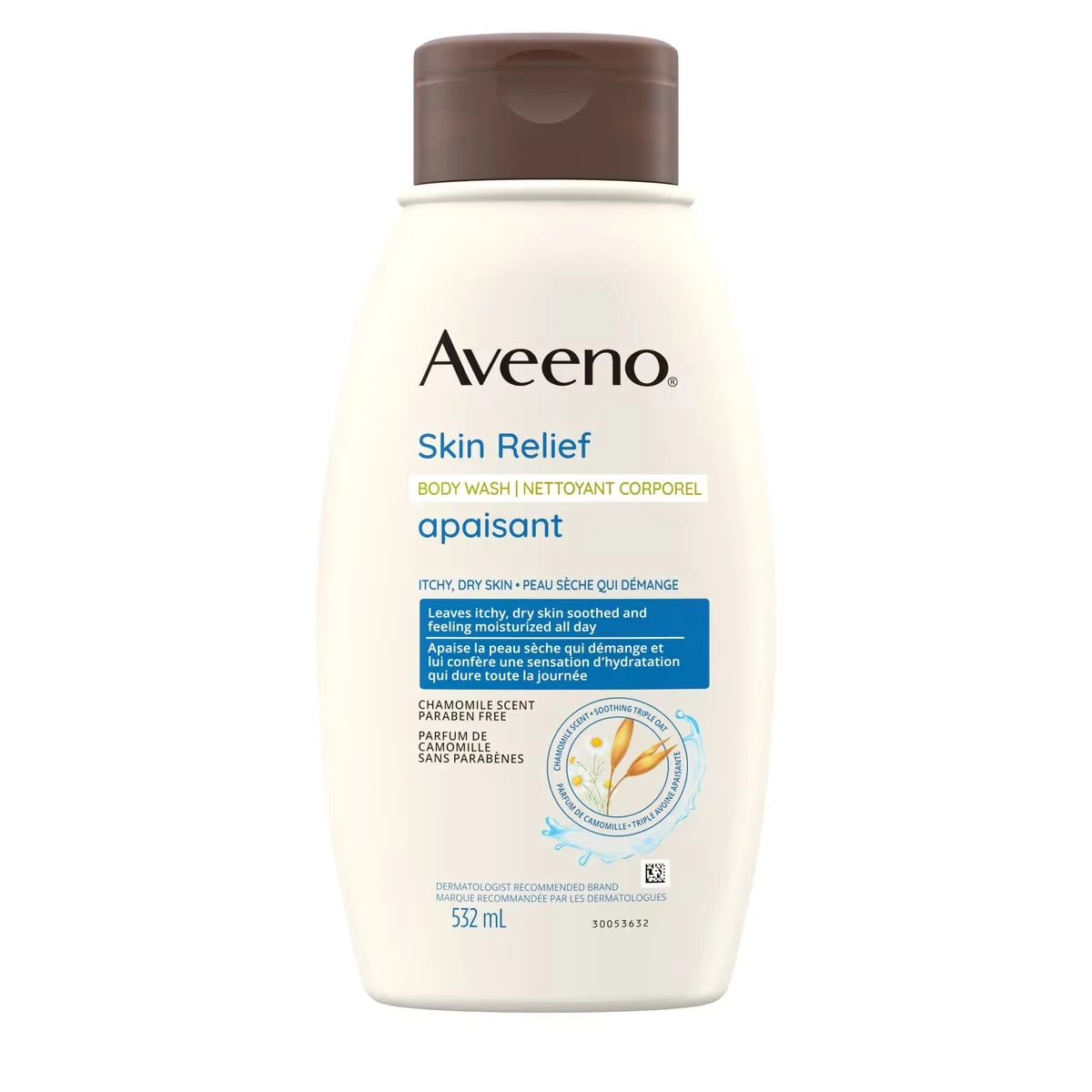 Gel nettoyant apaisant pour le corps au parfum de camomille, peau sensible