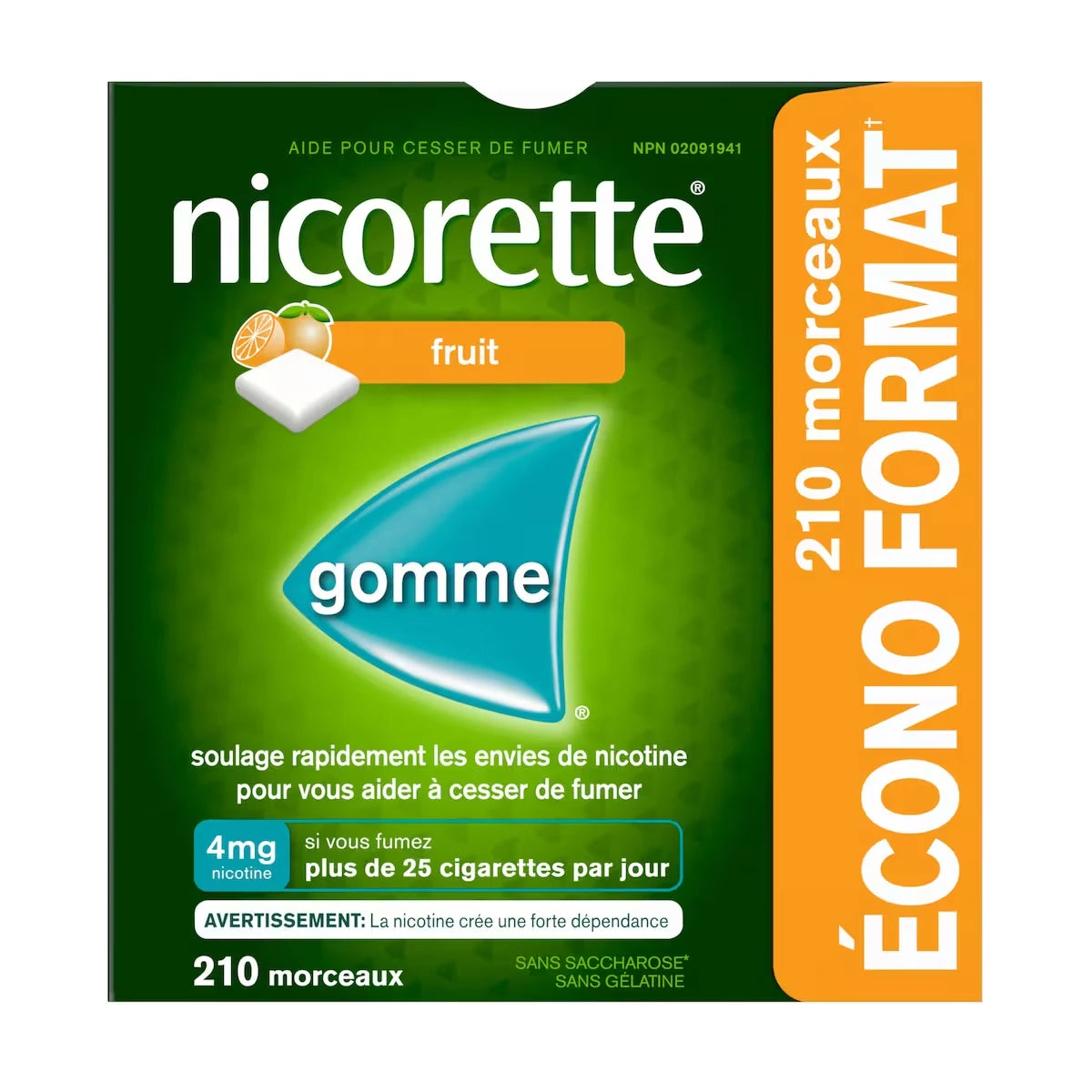 Gomme fruit frais, 4 mg