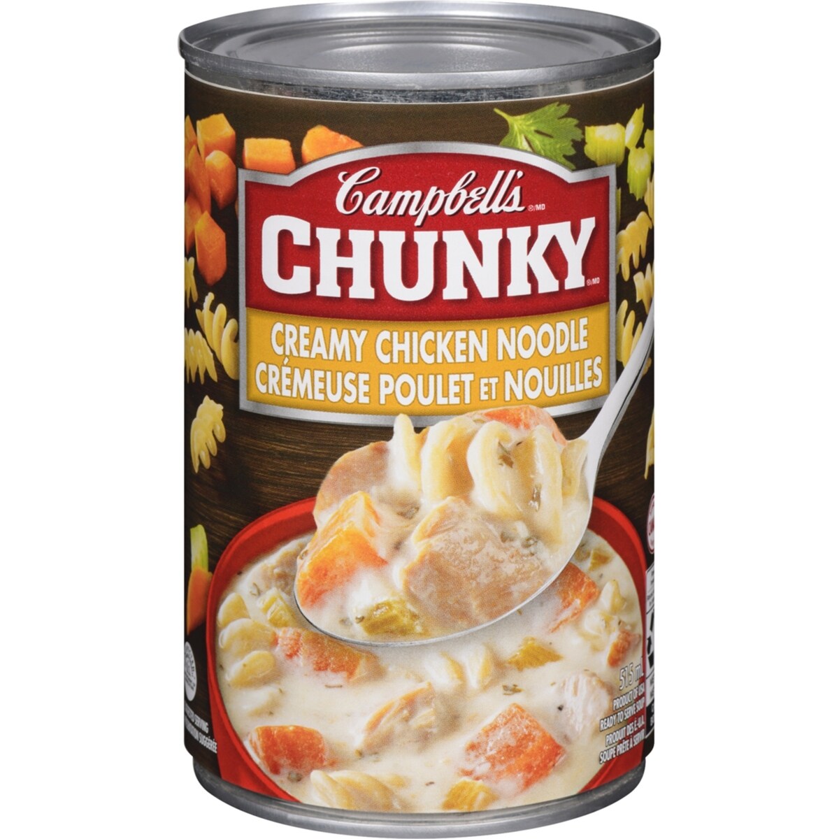 Soupe crémeuse poulet et nouilles prête à déguster