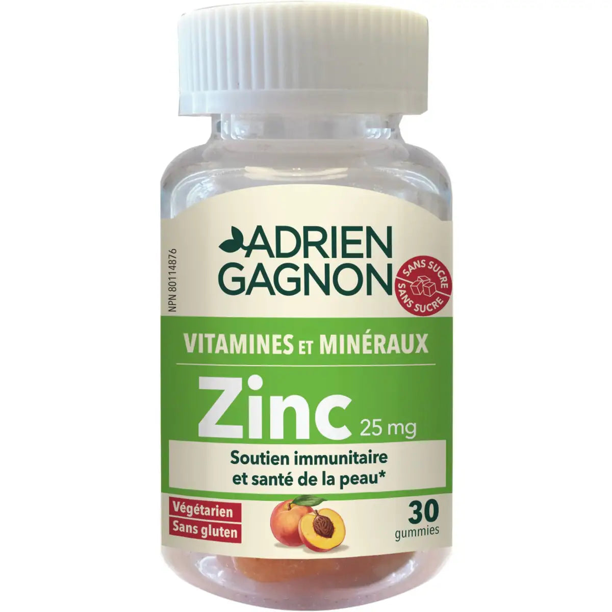 Zinc 25mg Gummy Sans Sucre