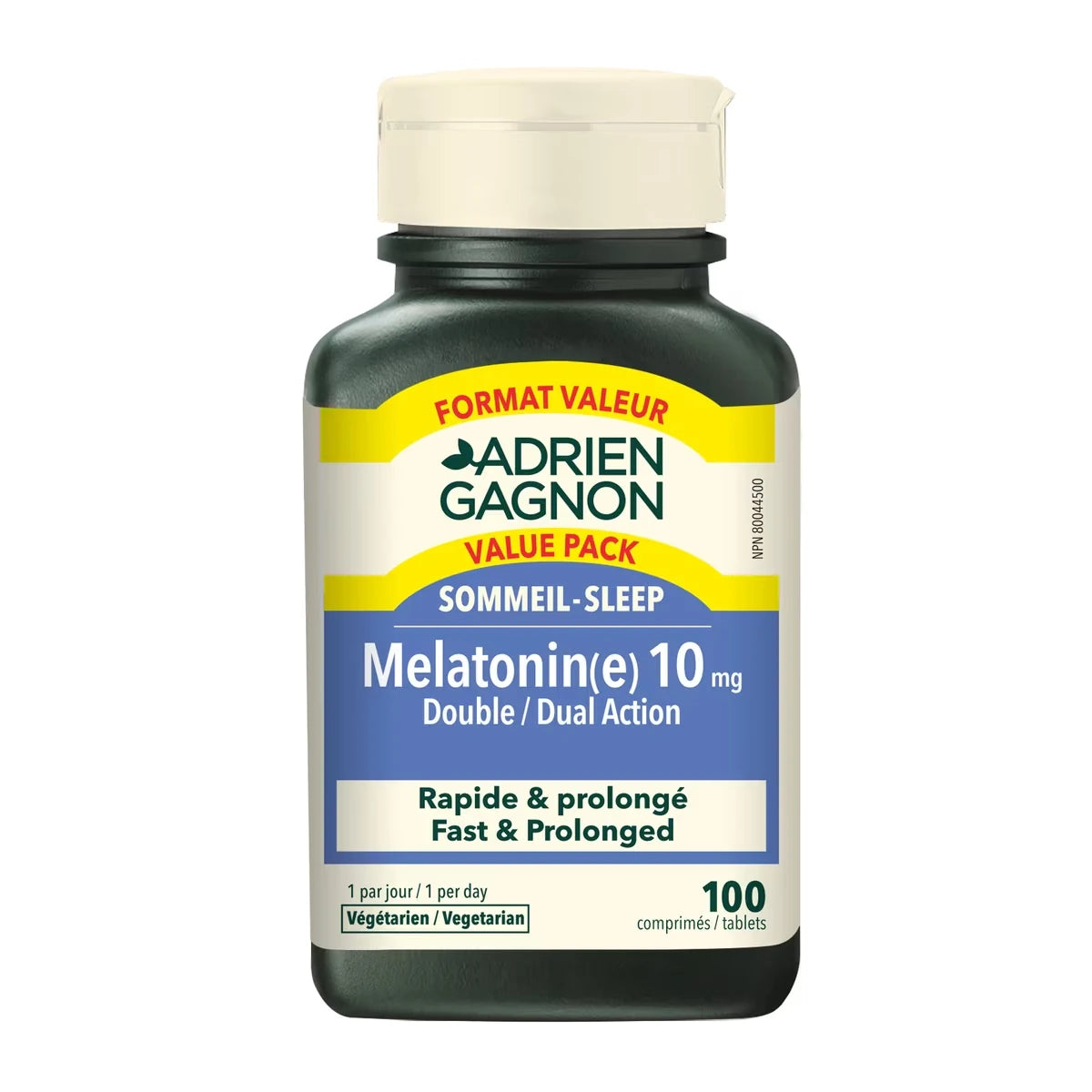 Mélatonine 10 mg Double Action Format Valeur