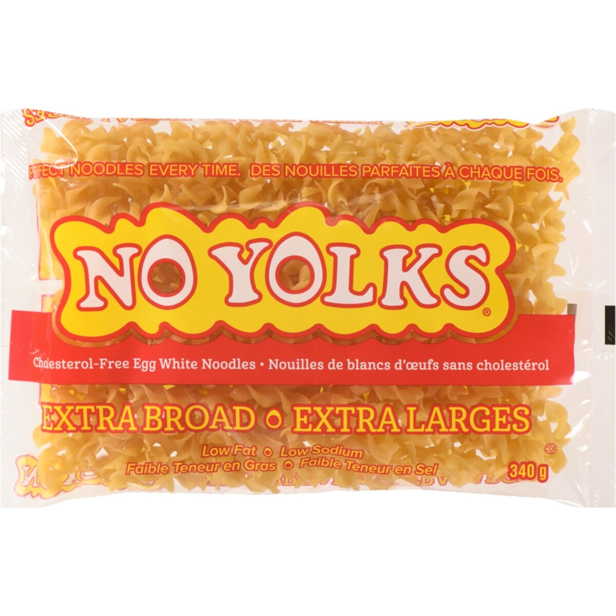 Nouilles de blancs d'œufs sans cholestérol extra larges