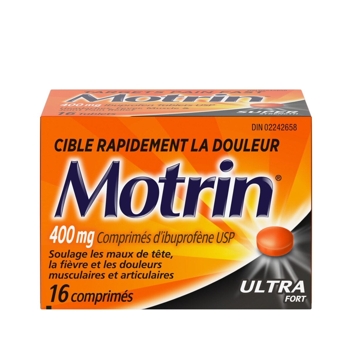 Analgésique à l’ibuprofène, Ultra fort, comprimés à 400 mg