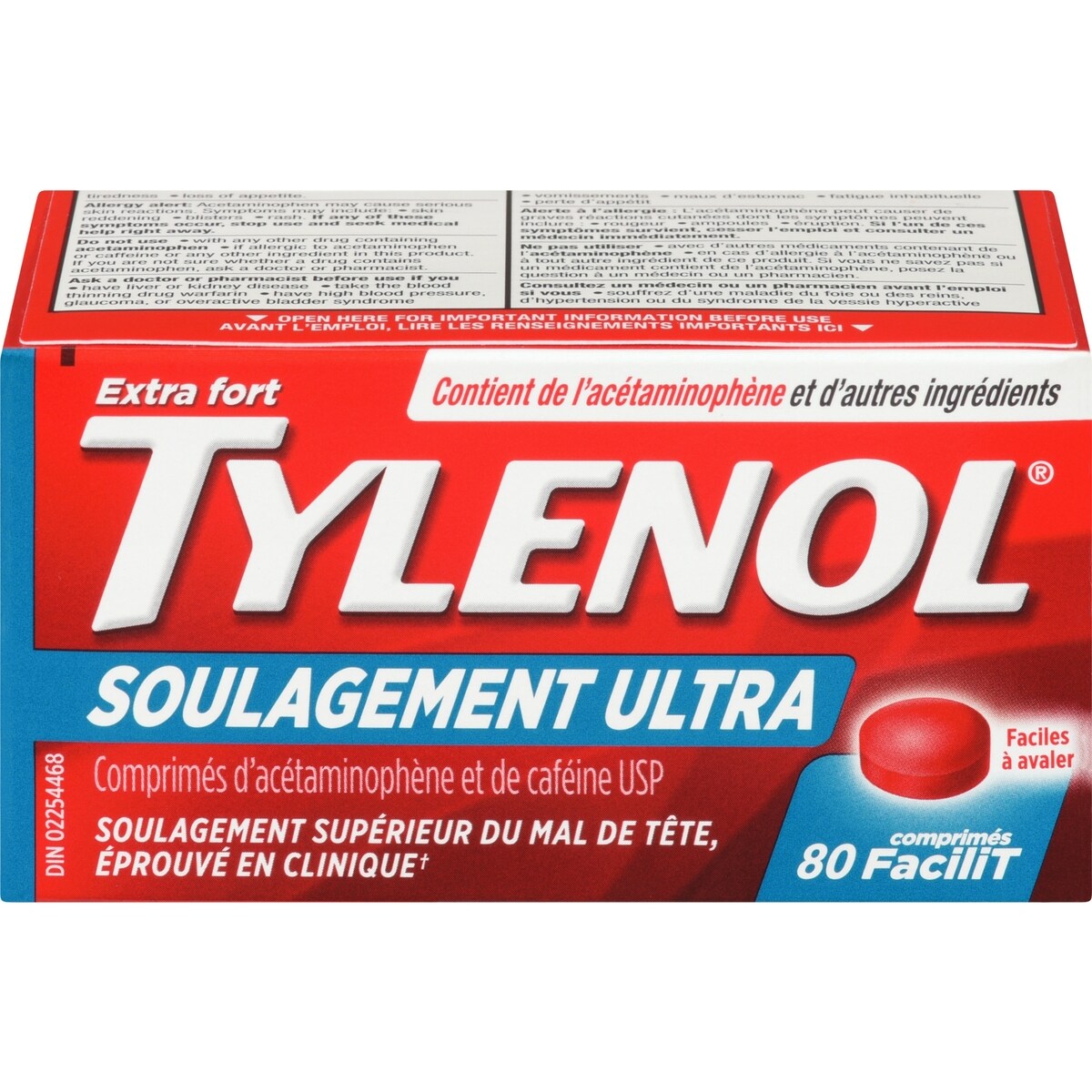 Acétaminophène à 200 mg, soulagement ultra, comprimés FaciliT