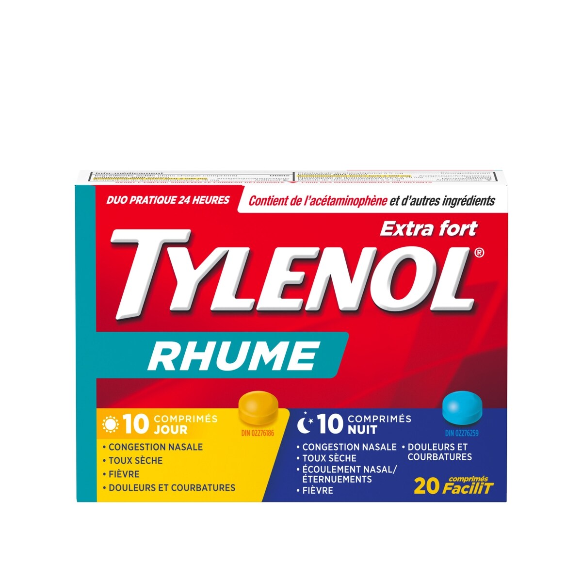 Soulagement du rhume, jour/nuit, extra fort, comprimés FaciliT