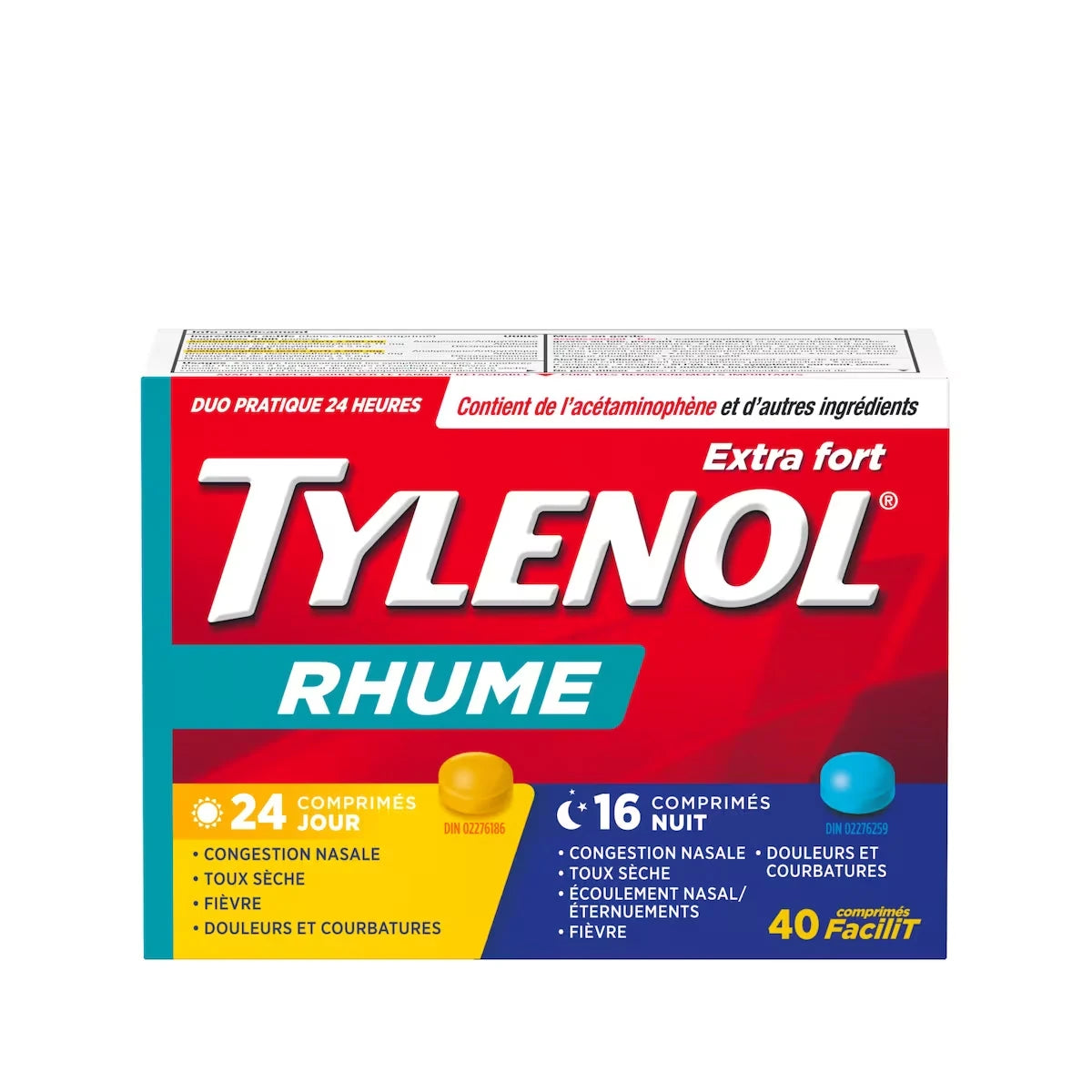 Soulagement du rhume, jour/nuit, extra fort, comprimés FaciliT