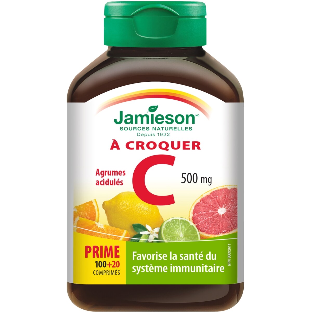 Vitamine C 500 mg à croquer - Agrumes