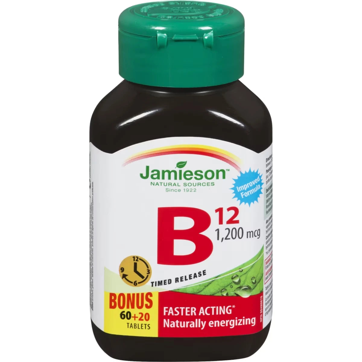 Comprimés de vitamine B12 à dégagement graduel 1 200 mcg