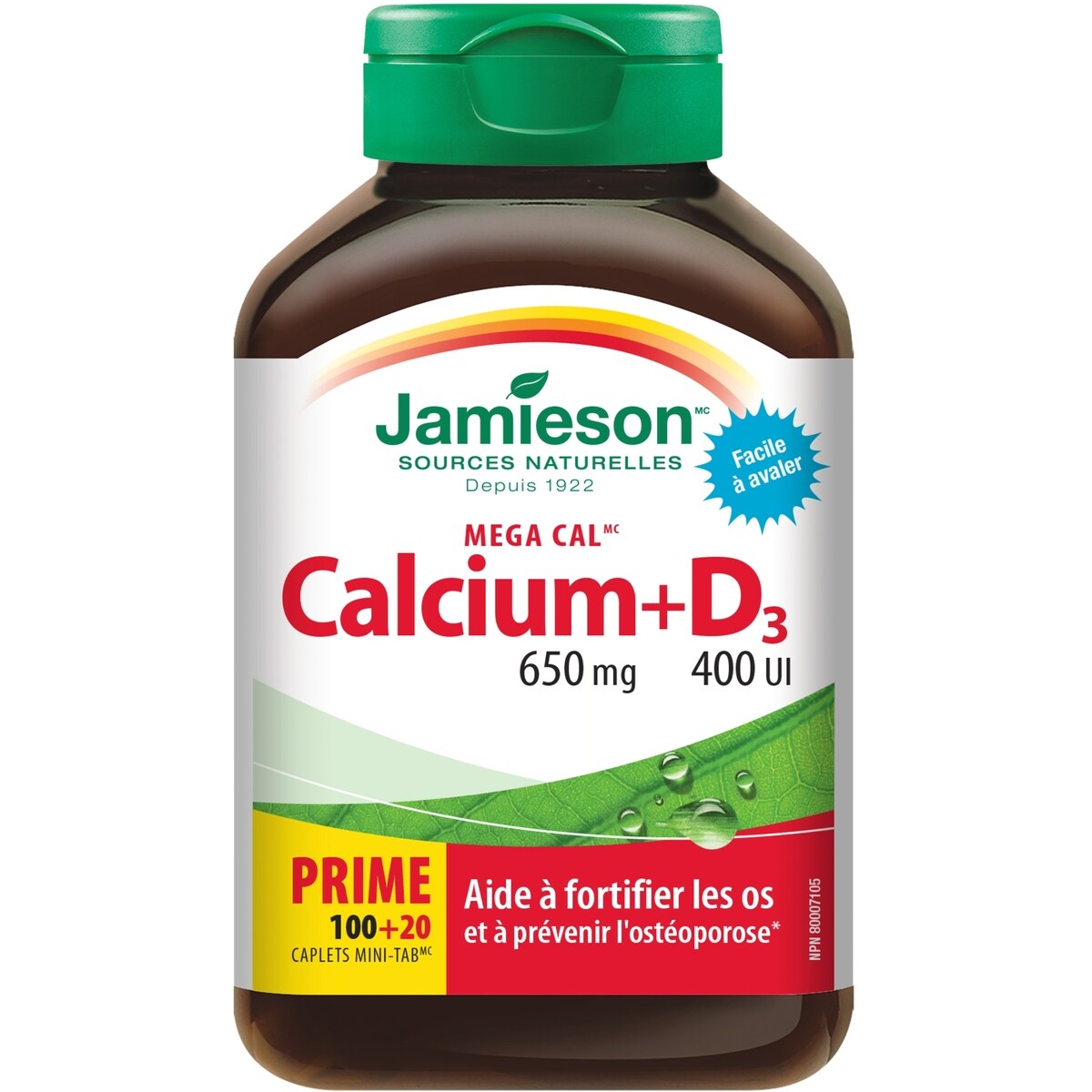 Mega Cal Calcium 650 mg + Vitamine D3 400 UI