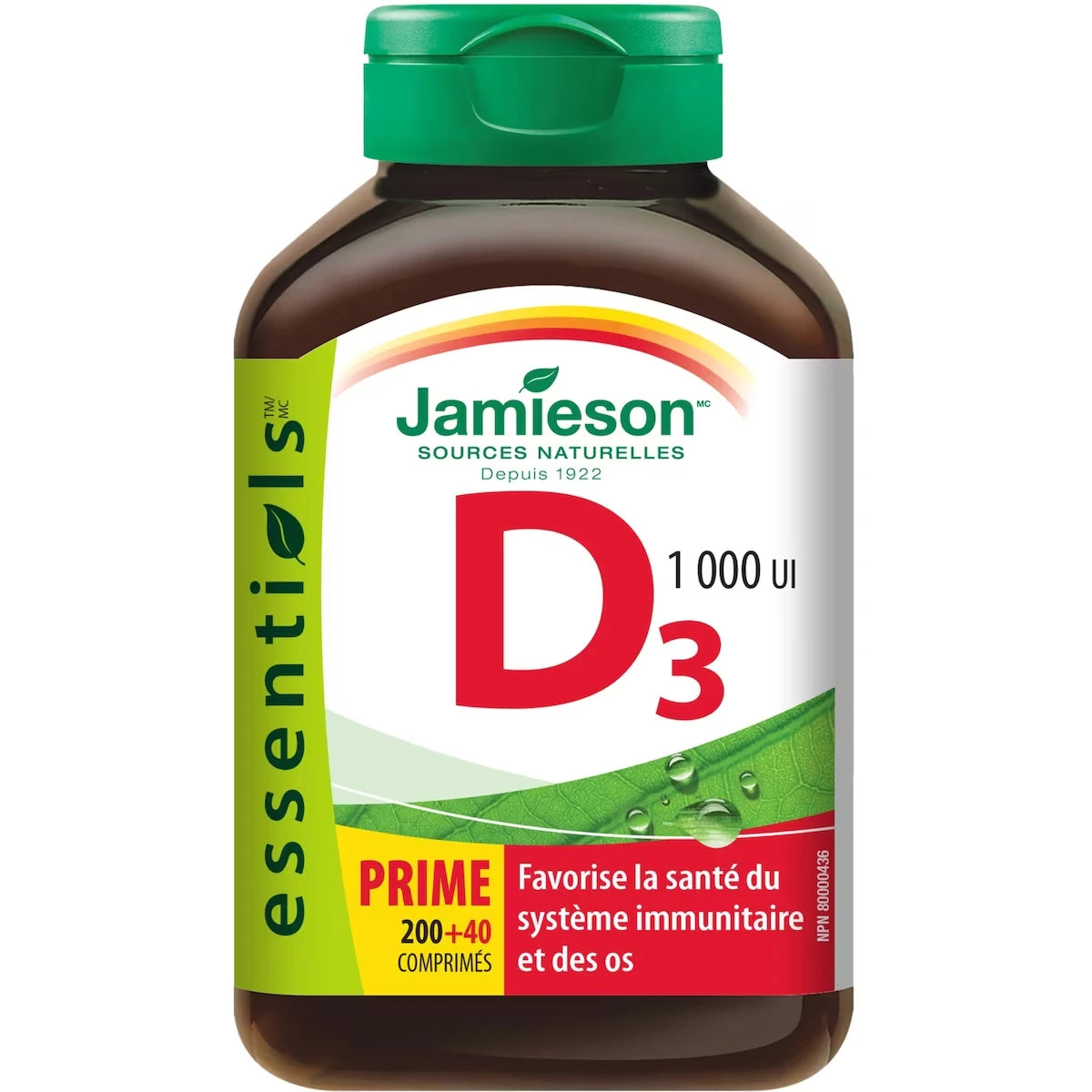 Comprimés de vitamine D 1 000 UI
