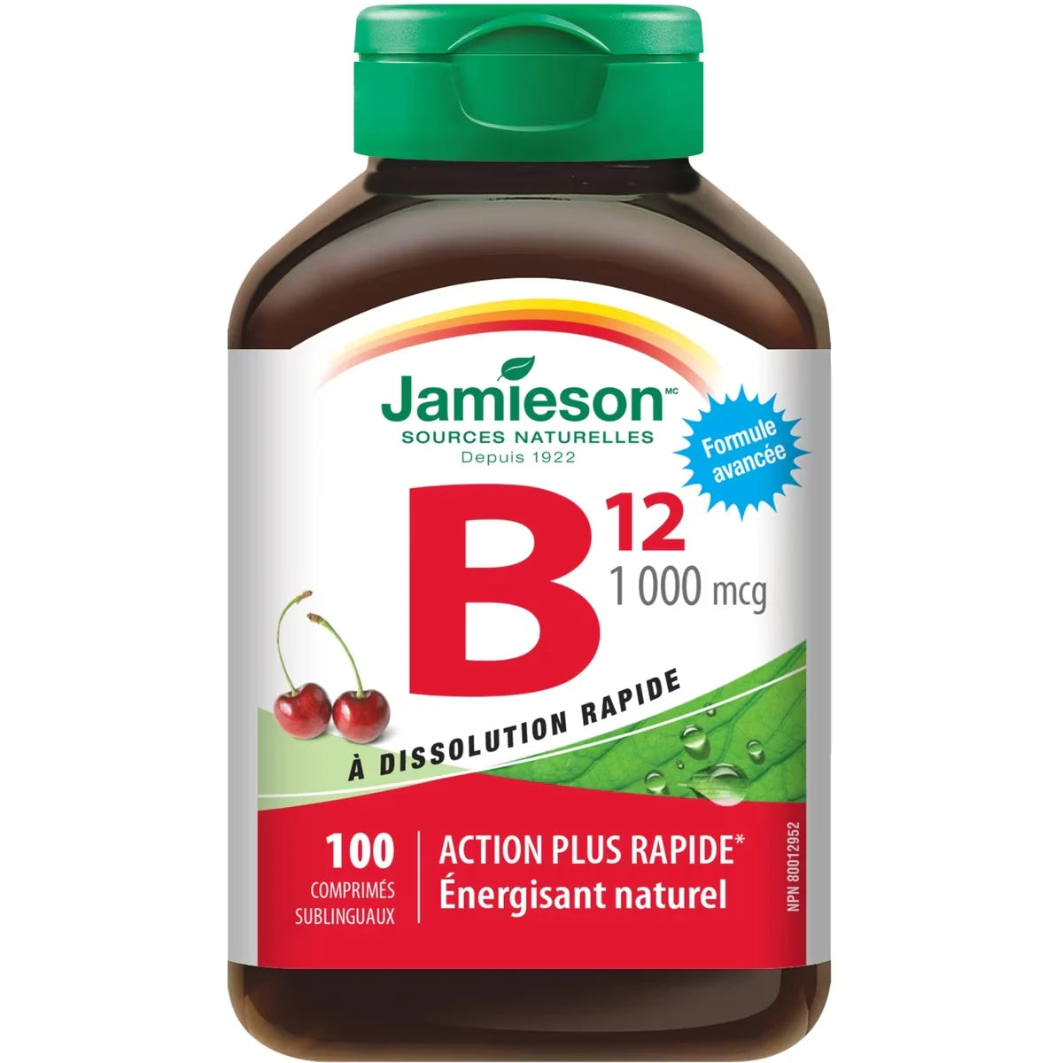 Comprimés sublingual Vitamine B12 (Méthylcobalamine) à dissolution rapide 1 000 mcg