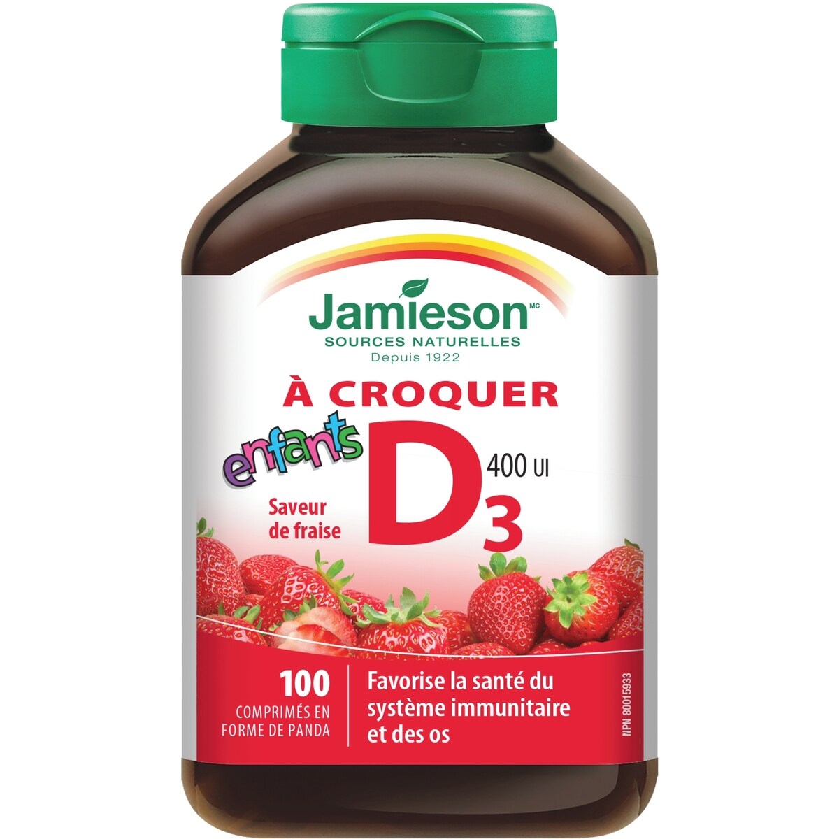 Vitamine D3 à croquer 400 UI pour enfants