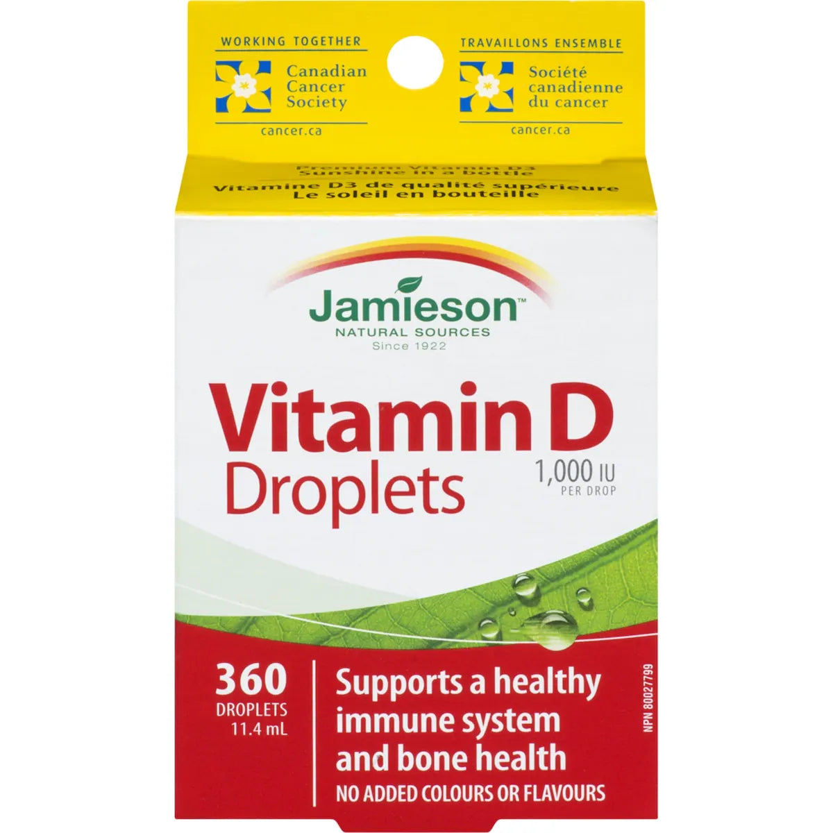 Vitamine D en gouttelettes 1 000 UI