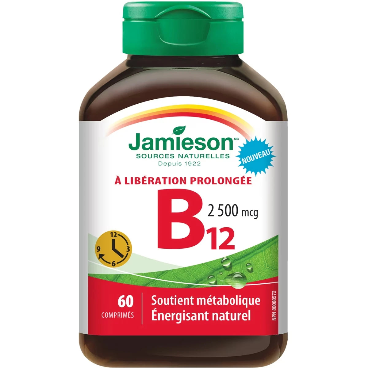 Vitamine B12 2 500 mcg Comprimés à Libération Prolongée