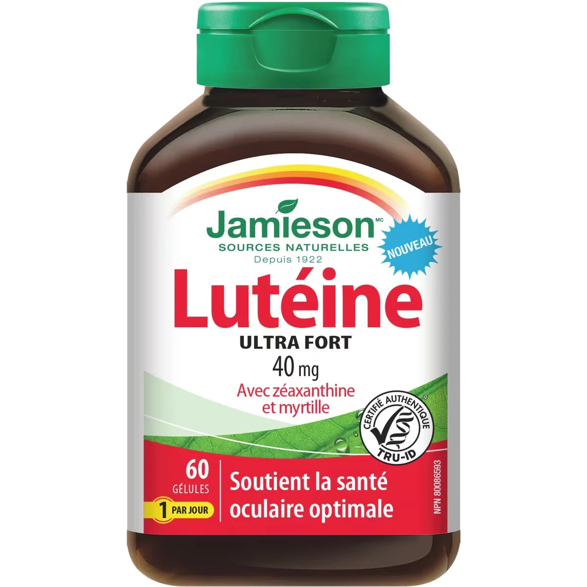 Lutéine 40 mg Avec Zéaxanthine et Myrtille