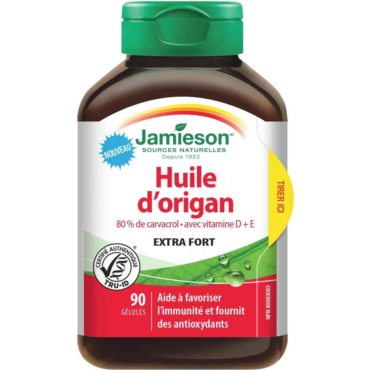 Huile d’Origan Extra Fort Avec Vitamine D + E