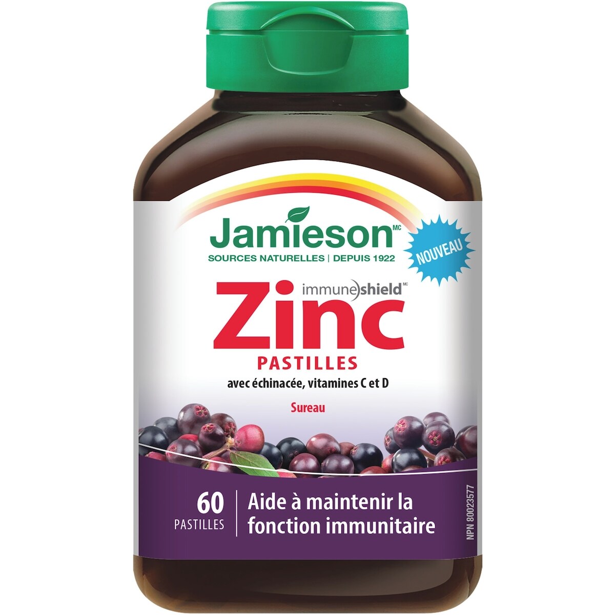 Pastilles de Zinc avec Échinacée, Vitamines C et D