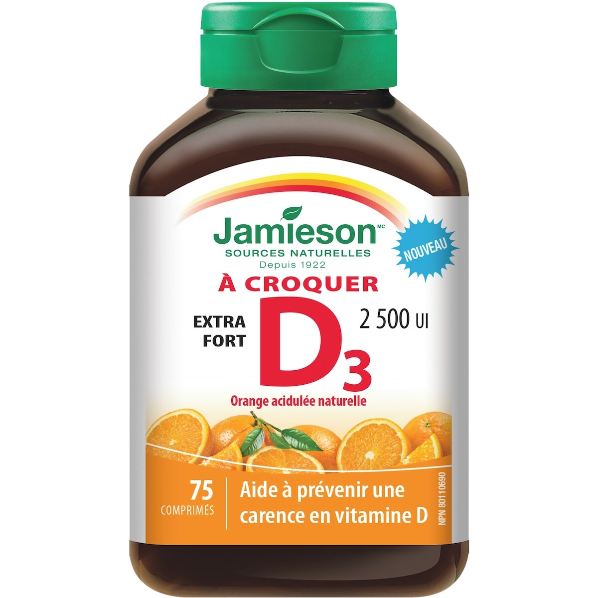 Vitamine D 2500 UI à croquer