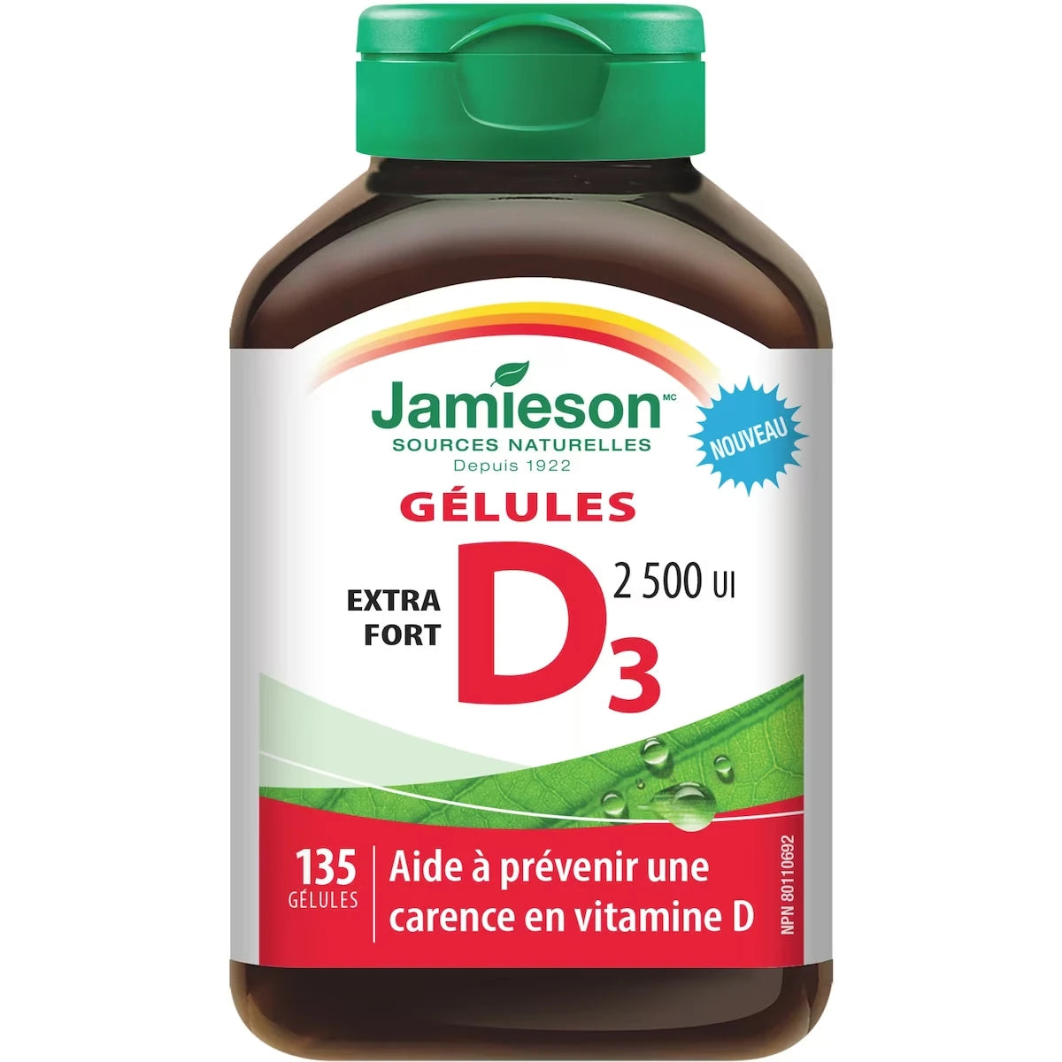 Gélules de Vitamine D 2500 UI