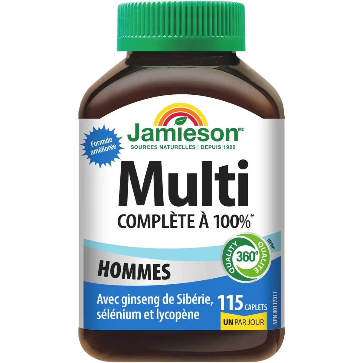 Multivitamine complète à 100 % pour hommes 115 ct