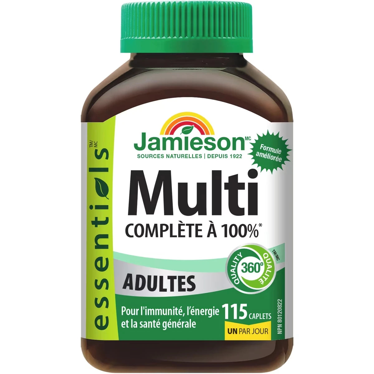 Multivitamine complète à 100 % pour adultes 115 ct