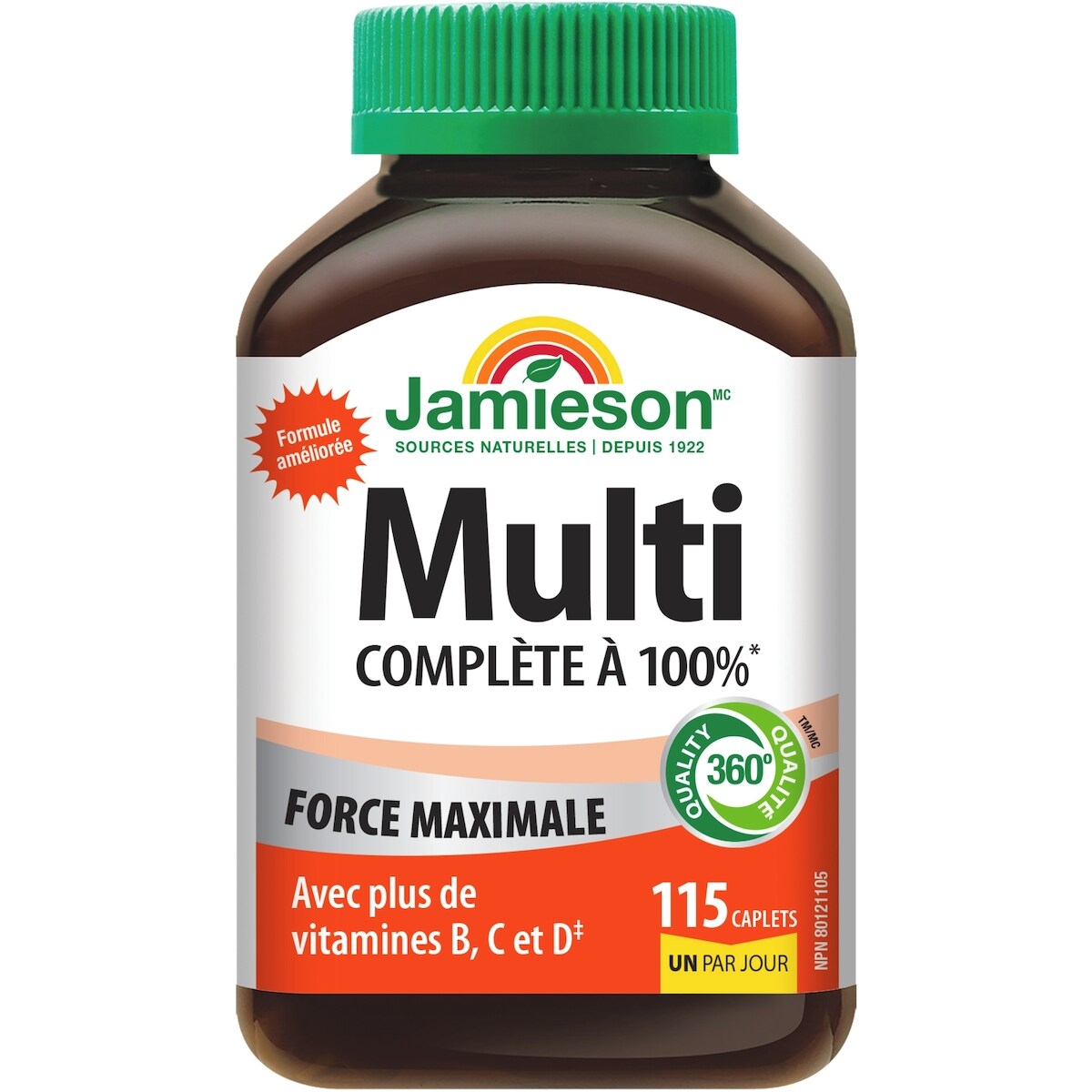 Multivitamine complète à 100 % Max Force 115 ct