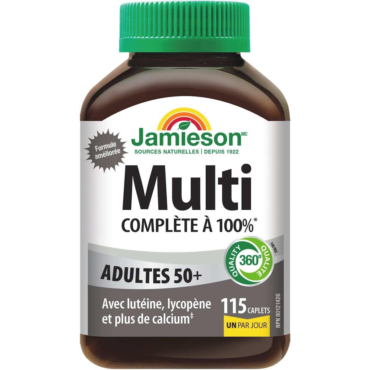 Multivitamine complète à 100 % pour adultes 50+ 115 ct